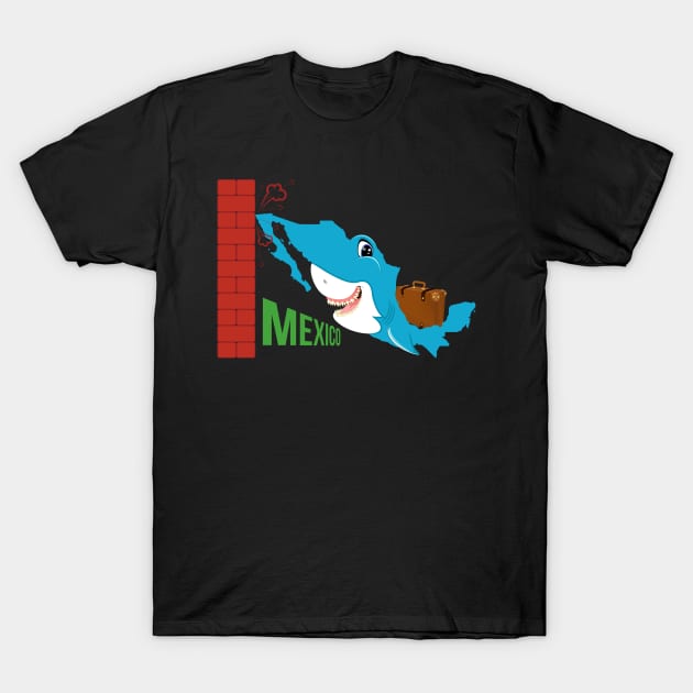 A funny map of Mexico T-Shirt by percivalrussell